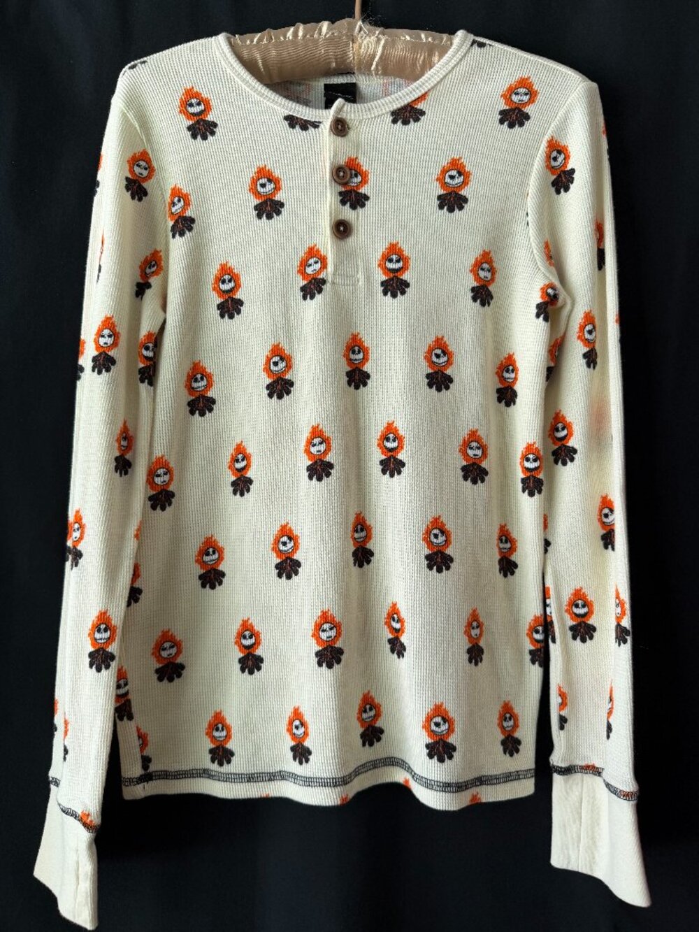 Disney Her Universe Women’s Small Jack Skellington Thermal Top